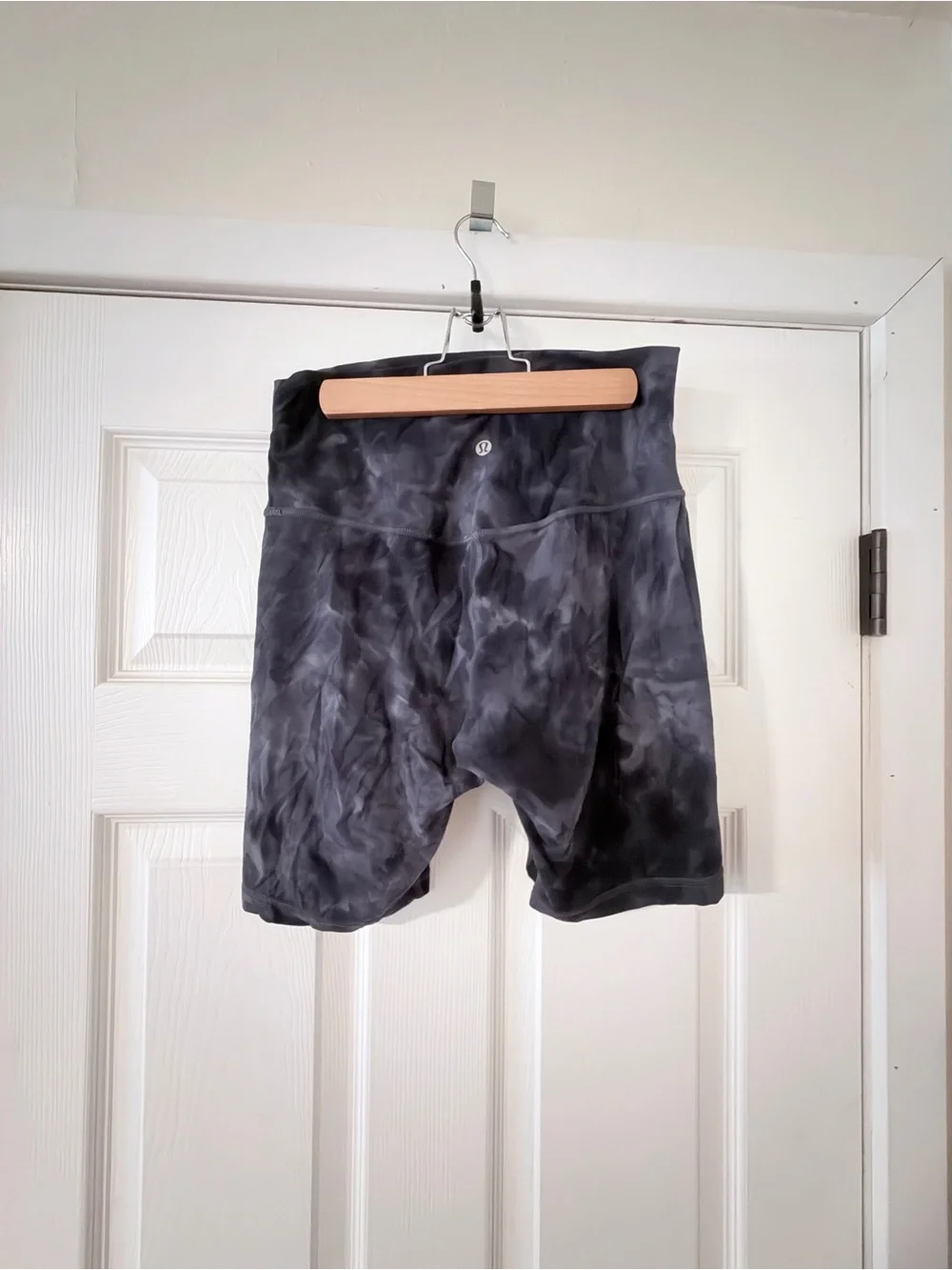 lululemon athletica Women's Black Smoke Tie-Dye High-Rise Bike Shorts